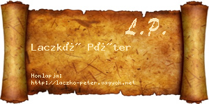 Laczkó Péter névjegykártya